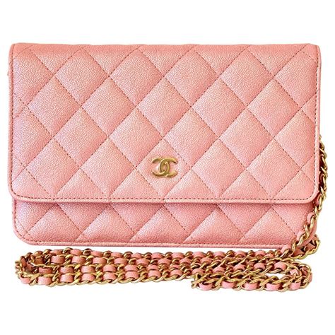 pink chanel wristlet|chanel crossbody wallet on chain.